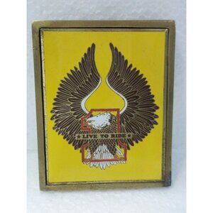 Rare Vintage 1983 NAP INC Solid Brass "Live to Ride" Belt Buckle